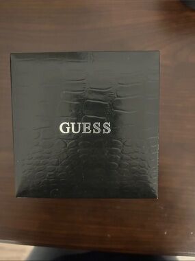 GUESS leather band watch